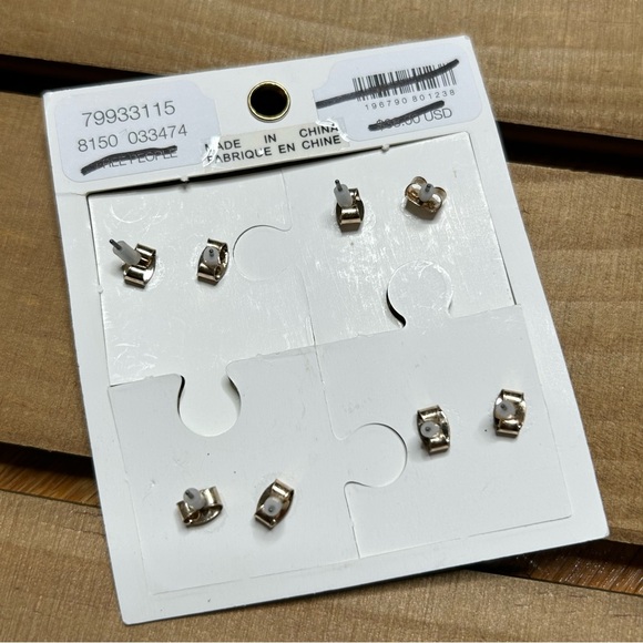 Free People Lucky Charm Stud Set 4 pairs Earrings New - Picture 5 of 6